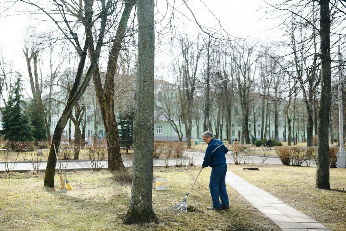 В БНТУ благоустраивают территорию